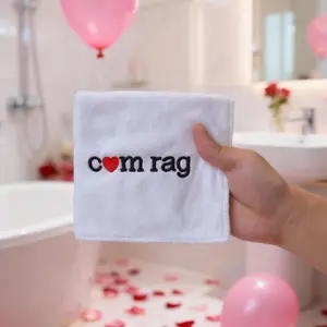 Super Absorbent Microfiber Towel, Lightweight Soft Towel, Fun Stitched Design, Perfect Gift for Valentines Day & Weddings, Ideal Kitchen Bathroom Decor, Hand Towels