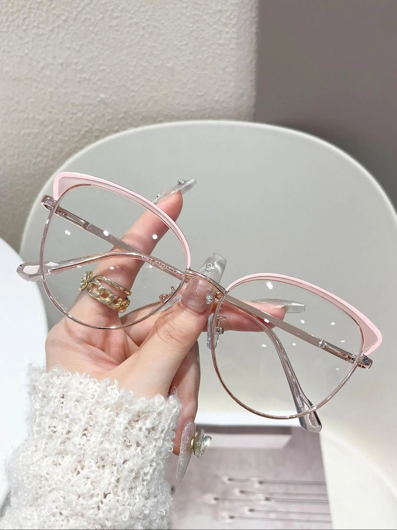 Fashion Cat Eye Frame Eyeglasses, High Quality Eyeglasses, Trendy Casual Eyeglasses for Women & Men, Fashion Eyeglasses for Work, Daily Clothing Decor, Perfect for Student Daily Use, Fashionable Frames Glasses, Fashion Eyewear