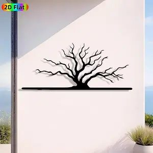 1pc Avant - Garde Dead Tree Metal Wall Art, Avant - Garde Dead Tree Statue Mural, Iron Craft, Perfect for Living Room, Garden, Indoor/Outdoor Decor, Intricate Craftsmanship, Silhouette Wall Decor, Halloween Decor, Ideal Gift for Trend Seekers