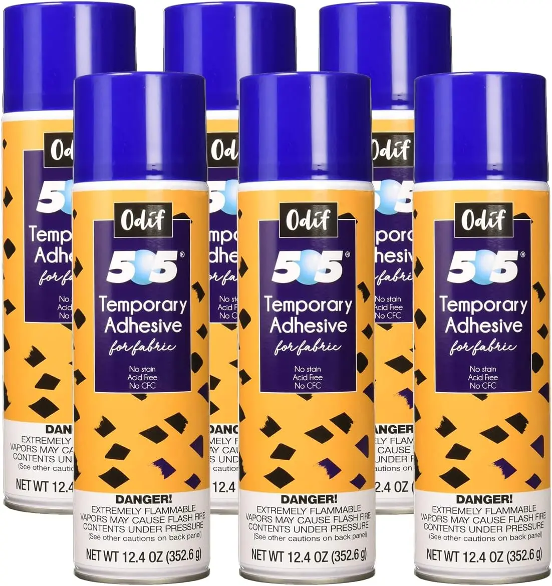 Odif USA 505 Spray & Fix Temporary Fabric 6/Pk-12.4oz, 6 Pack