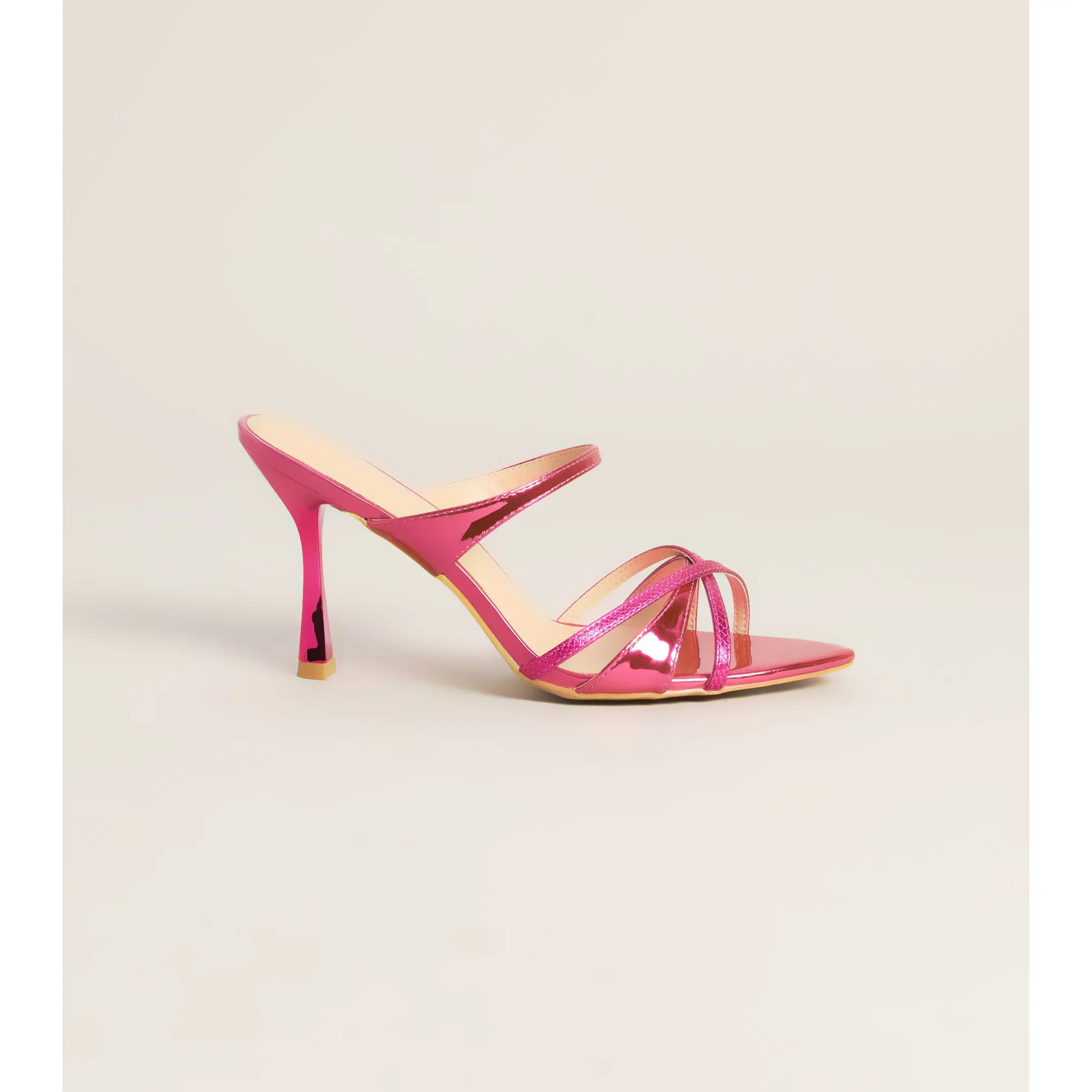 Make It Memorable Metallic Mule Heels