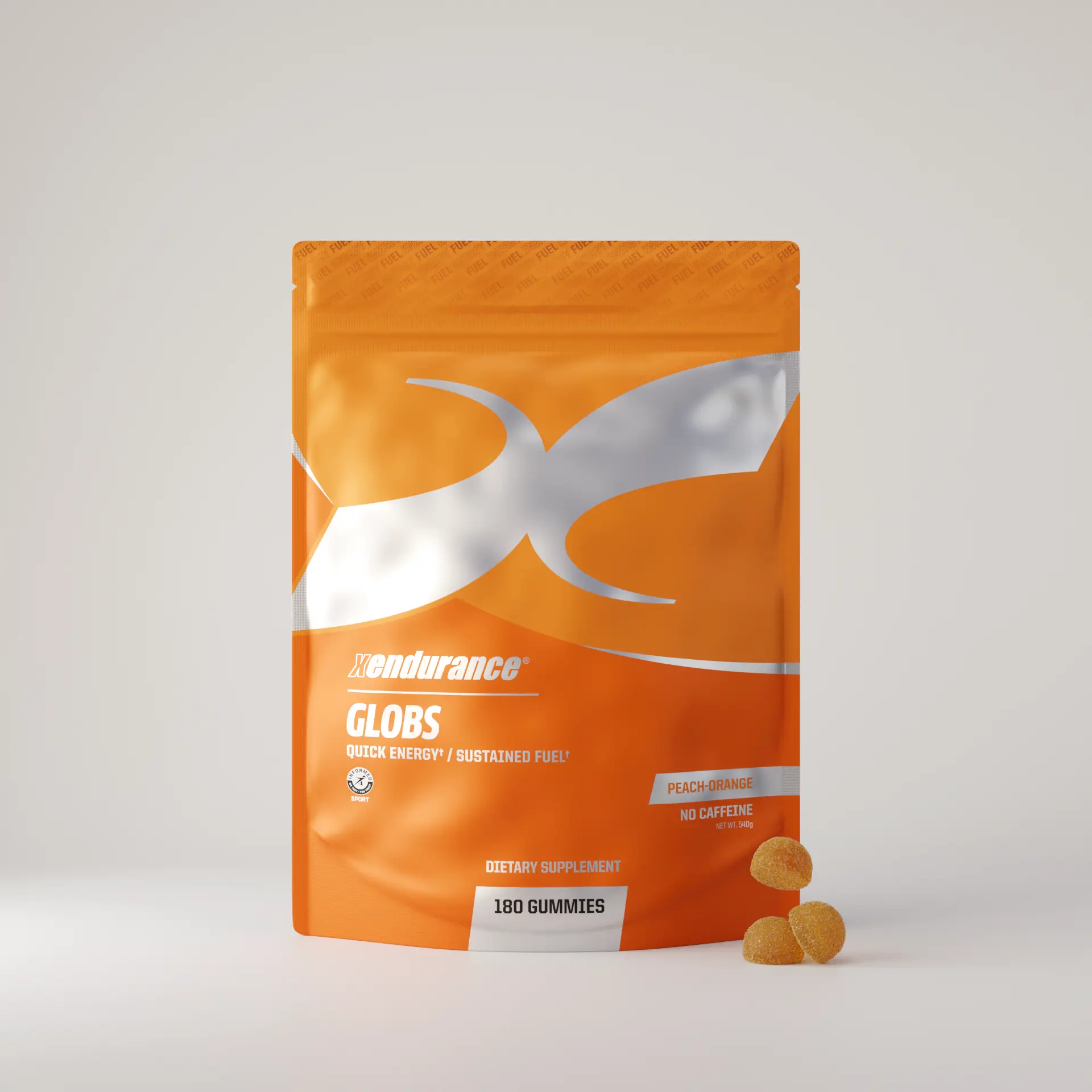XENDURANCE GLOBS - Natural Real Food Energy Gummy, Natural Sugar, Caffeine-Free, Vegan, Gluten-Free