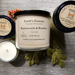 Butterscotch & Bourbon Soy Candle, Choose a Size