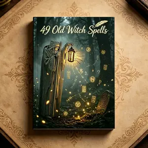 Ancient Witchcraft Notebook with 49 Spells, Handwritten Shadow Magic Journal, Grimoire Potion Book, Paper Cover, Unlock Old Magic Guide