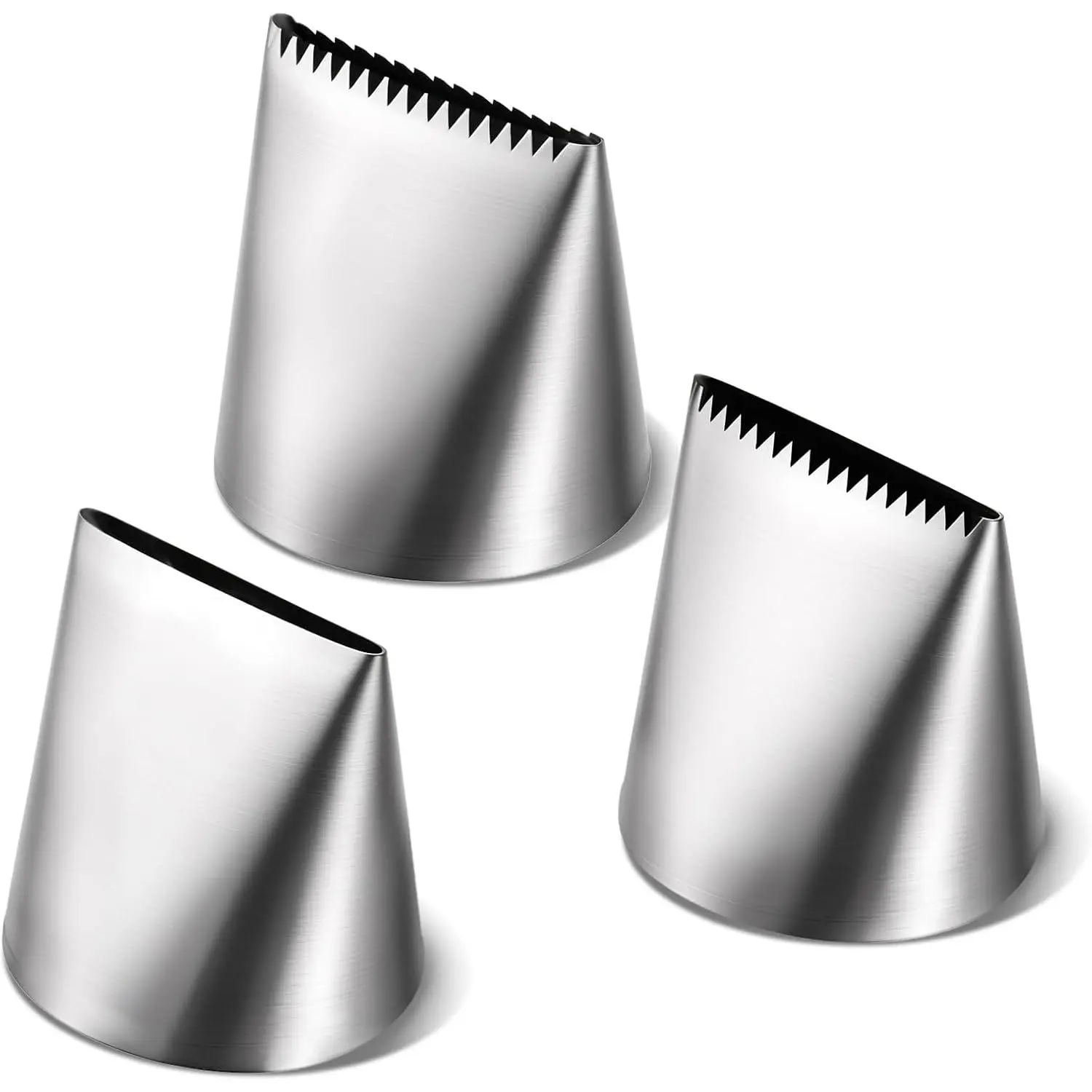 3 count Piping Tips Set Large Frosting Piping Kit Stainless Steel Cake Icing Nozzles Tips Decorating Tools  Pastry Bags Tips Accessories for Cookie Cupcake Baking Buttercream Supplies