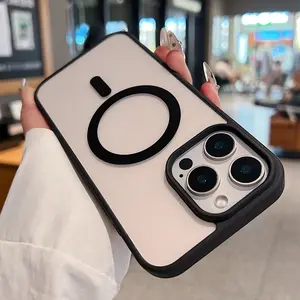 [Luxury Case] Luxury Magnetic Clear Case |     for iPhone17 Pro Max, Air 16 15 14 13 12 11 Pro Max 16 15 14 Plus X Xs Xr 8 7 Plus Transparent Protective Cover