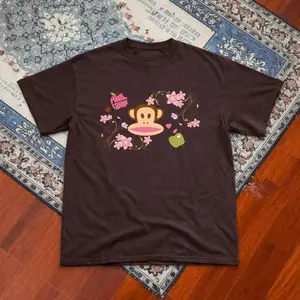 Paul Frank With Pink Accents Baby Tee – Y2K Vintage Cartoon Aesthetic Top