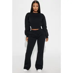 Candice Lounge Flare Pant - Black