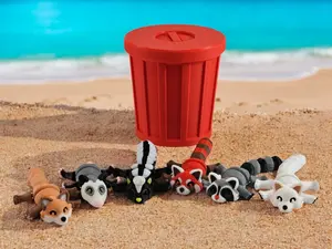 3D Printed Animal Fidget Set – Articulated Woodland Desk Fidgets