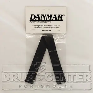 Danmar Snare Drum Straps, Ultra Thin Black 3/4 Wide By 10 Long, 2 Per Pack