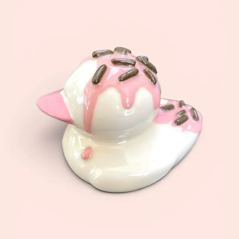 Ceramic Duck, Decorative Tabletop Ornament for Living Room, Cute Handcrafted Animal Figurine