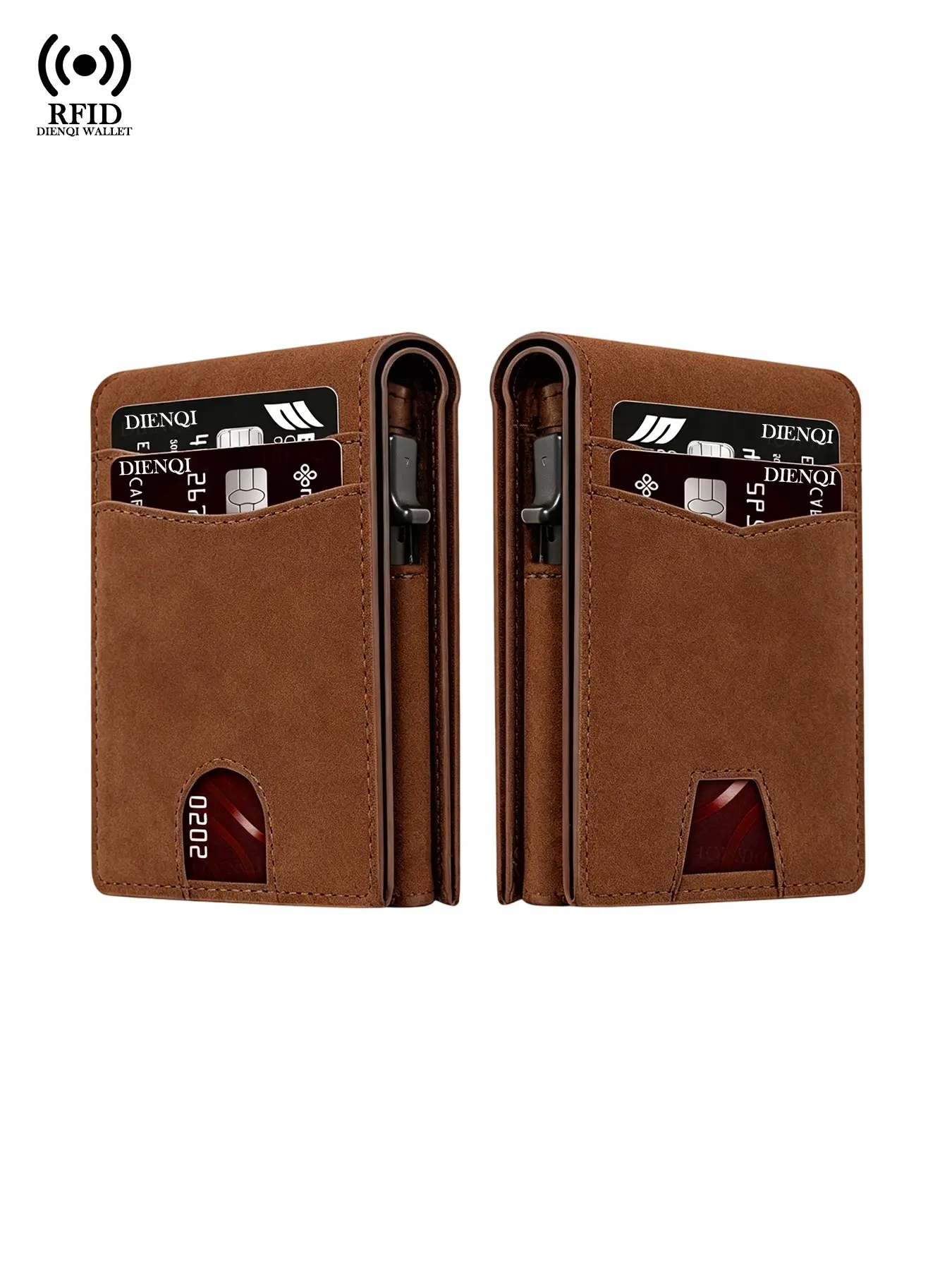 Spring and Summer New Travel Magsafe Women's Wallets Business Bank Credit Card Holders, Rfid cards holder, Card Slot with RFID Blocking Pop Up Metal Case,Magnetic Closure, Daily Use,Double Folding Wallet, RFID Card Slots
