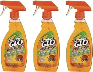 Orange Glo (Pack of 3) Wood Furniture 2-in-1 Clean and Polish, 16 oz each bottle (48 Fl Oz Total) Household