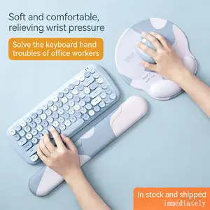 New product: Mouse pad with wrist rest, wrist rest pad for girls, mouse wrist support, rubber pad for computer and office use