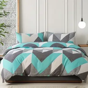 Geometric Pattern Bedding Set, Decorative Bedding Set, Modern Bedroom Fashion Decor, Soft Comfortable Fabric, Cozy Sleep Experience, Home Interior Design