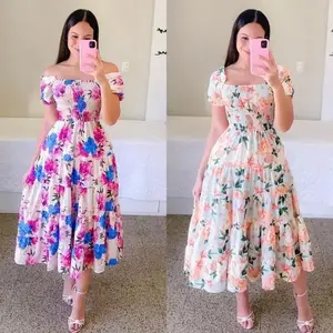 Women's clothing Spring and Summer New Fashion Butterfly Dress Artistic French Fresh Print Loose Breathable Women's