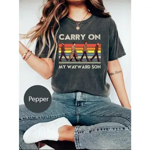 Comfort Colors®Supernatural Carry on My Wayward Son VintageTrendy Abbey Road Shirt Sweatshirt, Hoodie, Comfort Colors 5