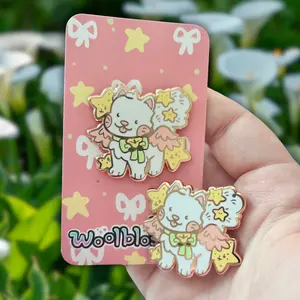 Pastel Angel Kitty ~ Enamel Pin