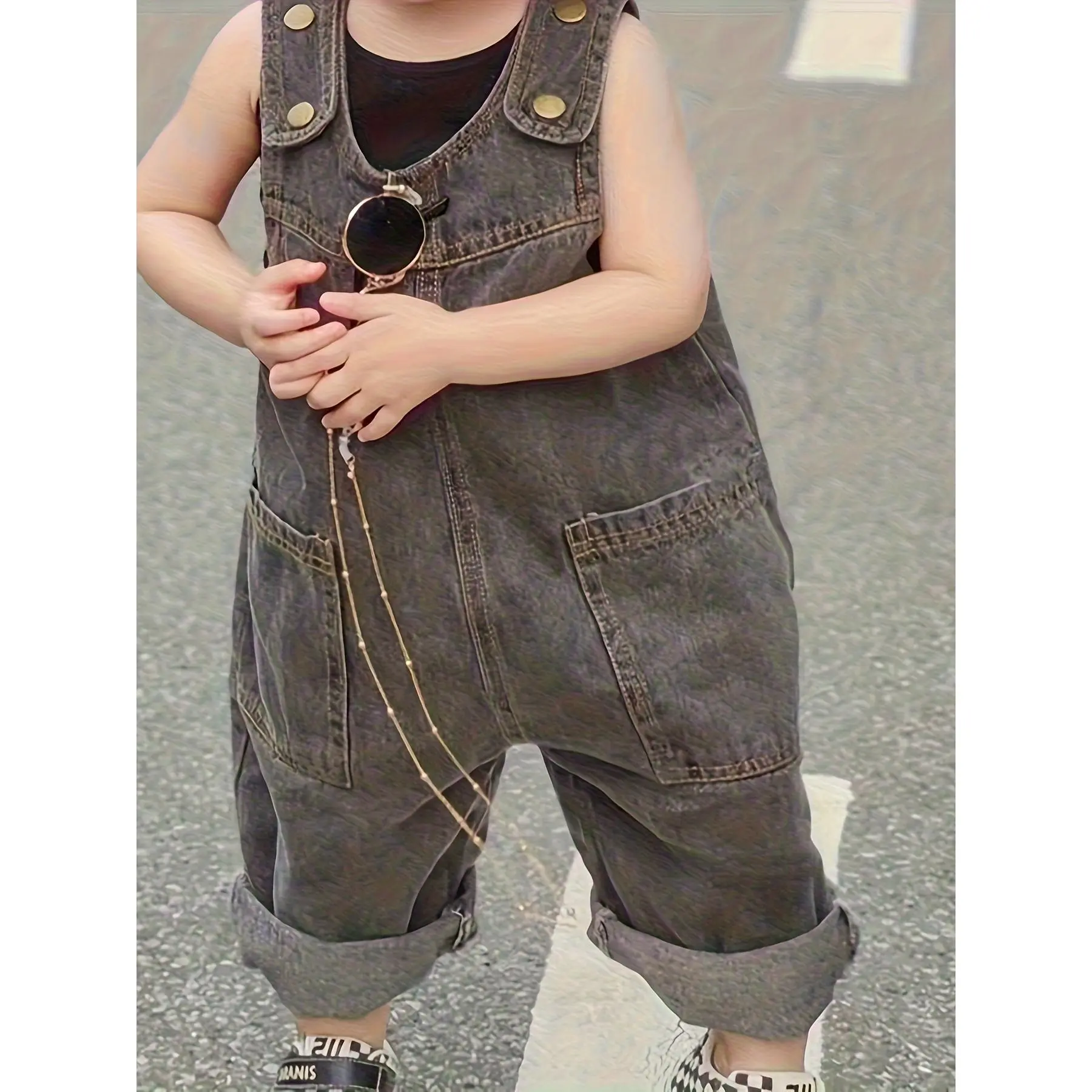Children's Overalls, Spring/Autumn Style, Korean-Style Suspender Overalls for Boys and Girls, Loose-Fitting, Versatile, and Stylish, Perfect for Outdoor