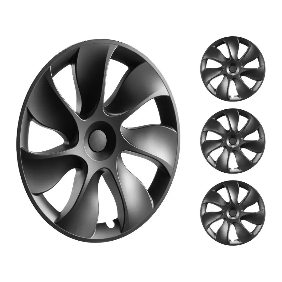【Summerfinds】 VEVOR Wheel Rim Cover Hubcaps, 19 in, 2021-2023 Model Y Fully Fit Hubcap with Snap, Guard Tape Valve Nozzle Hole, ABS PC Hubcap with High Rigidity Less Wind Drag, Fits for All Weather Usedealsforyoudays