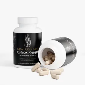 KratosKaps Ashwagandha W/ Black Pepper Organic Fitness Health Supplement