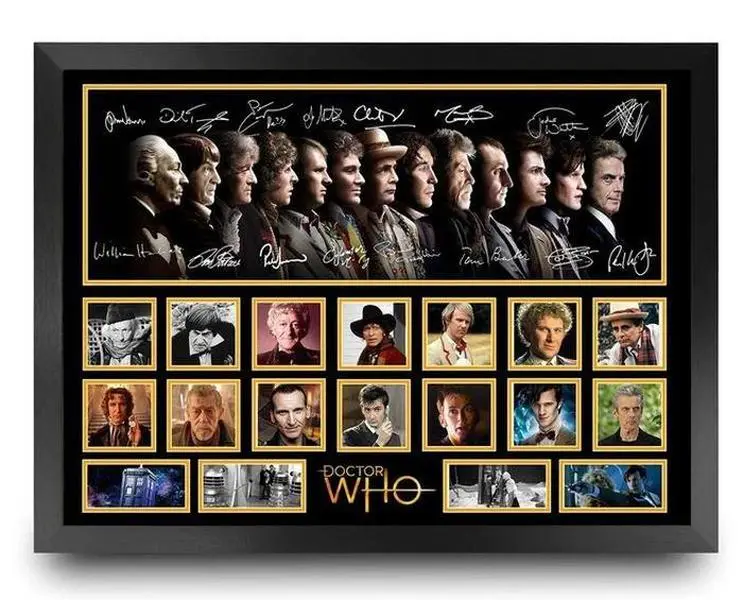 DOCTOR WHO ALL DOCTORS SIGNED LIMITED EDITION No No Framed MEMORABILIA PRINT SIGNATURE