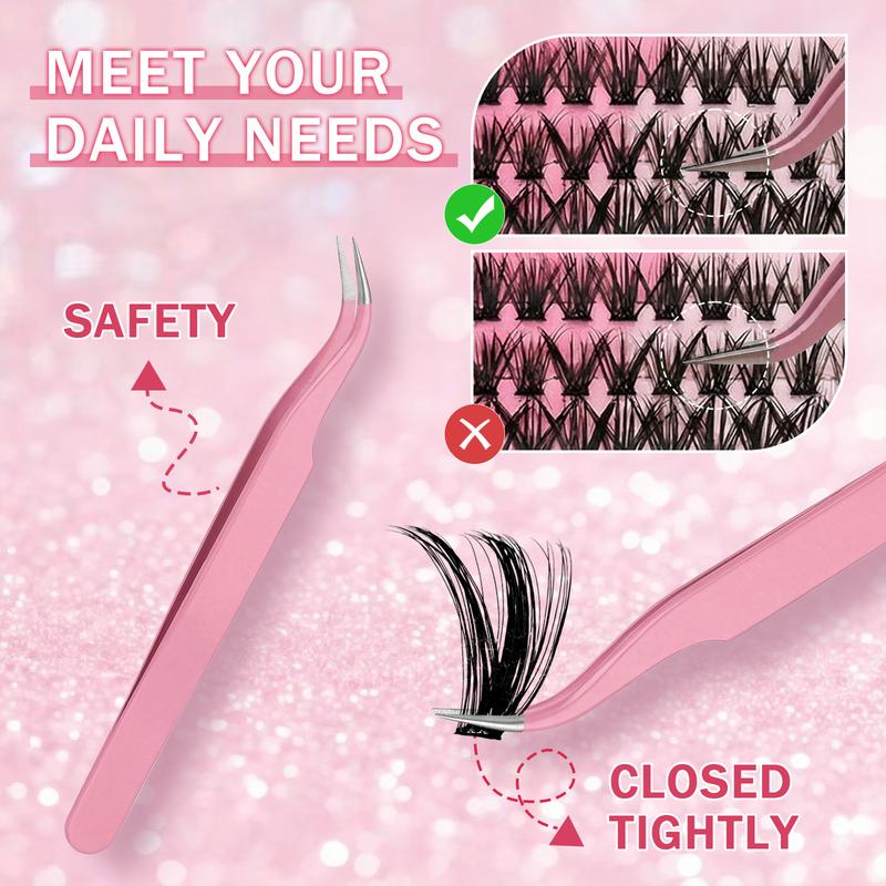 DIY Lash Extension Kit Volume Lash Clusters 40D D Curl Individual 320 pcs Lashes Lash Clusters Kit Thick Eyelash Extension Kit Lash Bond Seal Lash Tweezers Remover Brush for Self Application at Home Save Money(9-16MIX Lash Kit)