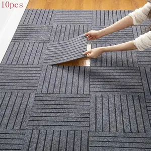 Self-adhesive Carpet Pad, 10/20pcs Square Detachable Sticker, Can Be Cut and Reused, Suitable for DIY, Home Decoration, Pet Cat Climbing Pad, Home Decor Rugs, Low Pile Rugs