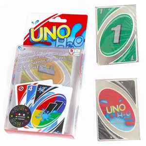 2026 UNO H2O Card Board Games Game WaterProof Pressure Proof PVC Plastic Transparent Kids Toys Party Game Cards Drinking Game Cards Playing Cards Birthday Gifts Playing Cards Birthday Gifts