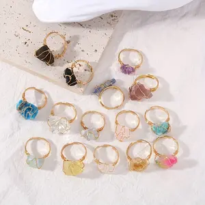 10Pcs Elegant Adjustable Open Band Ring Set with Unique Irregular Textures Design Perfect Gift for Mother's Day, Party & Vacation (Random Color)