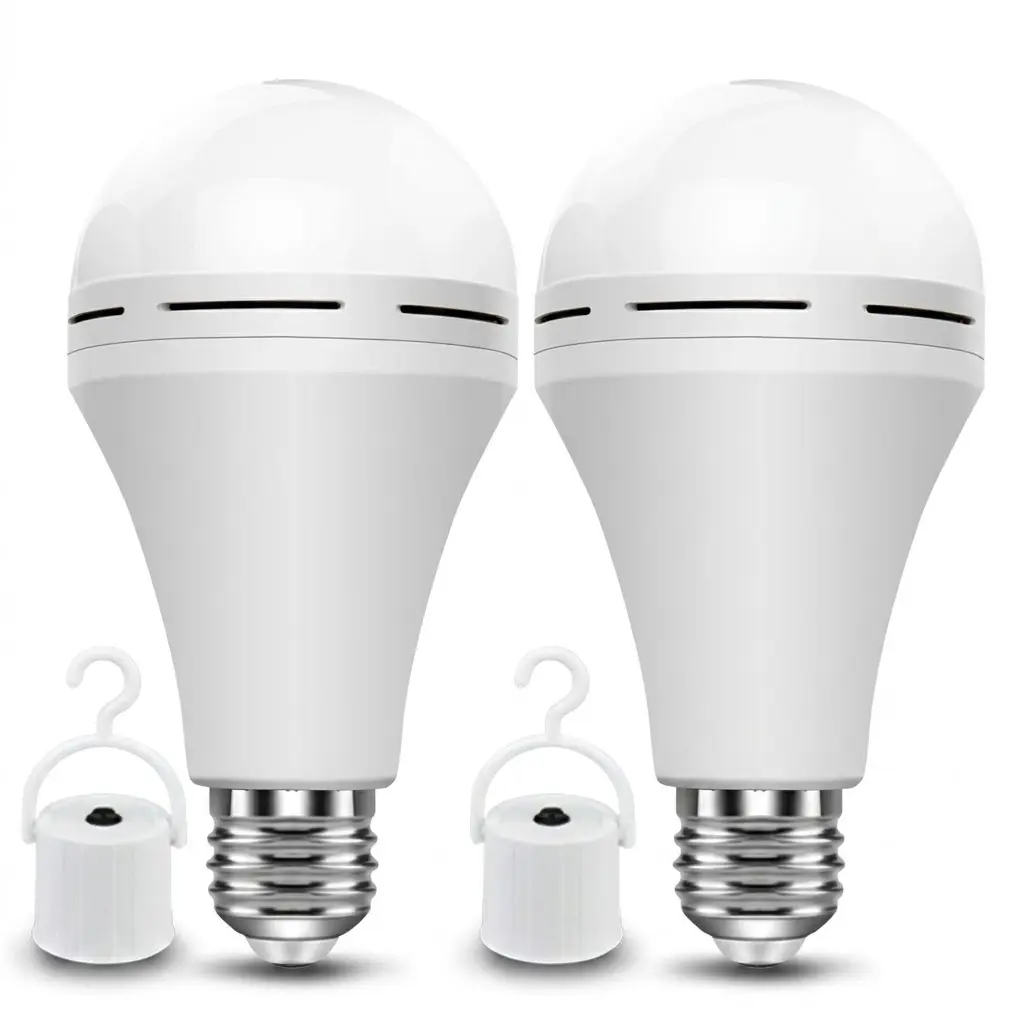 GMOX Rechargeable E26/E27 LED Emergency Backup Lighting Bulbs - Built-in Battery-Operated, Hanging Hook, Dual-Mode Auto-On Lamp for Home Outages, Camping (LED Chips, Ceiling Fixtures Office Equipment Parts)