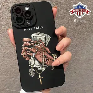 Have Faith Design Phone Case, Decorative Phone Protective Cover, Shockproof Phone Cases for iPhone 16 15 14 Pro Max 13 12 11 X XS Plus shockproof anti-scratch durable pc back protection cover cellphone protective smartphone Protector Screen Protector