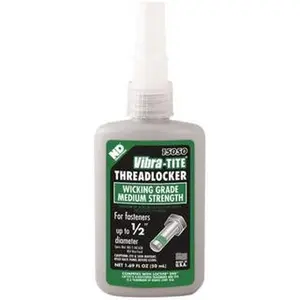 Vibra-Tite Series 150 Medium Strength Green Liquid Threadlocker, 50 mL Bottle, 24 hr Full Cure Time, Hand Tool Removable (15050), Threadlock