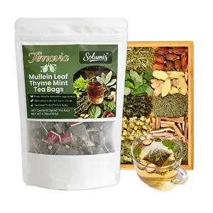 Solumis Herbal Lung-Nourishing Tea Bags — Echinacea leaves, mint, mulberry leaves, liquorice — caffeine-free, flavouring-free herbal tea