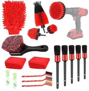 Professional Car Detailing Kit, Multifunctional Car Cleaning Kit with a Variety of High Quality Soft-bristle Detailing Brush Set for Cleaning All Car Parts, Interior, Exterior, Wheels and Dashboard