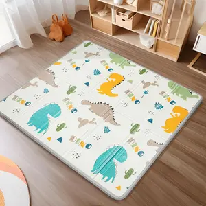 Foldable Baby Play Mat, PIGLOG 0.6in Thick Waterproof Playmats for Babies and Toddlers Kids, Safe Foam Playmat for Tummy Time, 50x50 Playpen Mat, Reversible Portable Floor Mat for Infant