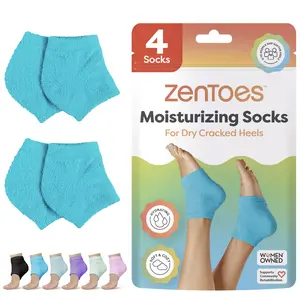 Moisturizing Gel Heel Socks - Fuzzy & Soft Fabric with Deep Hydrating Gel
