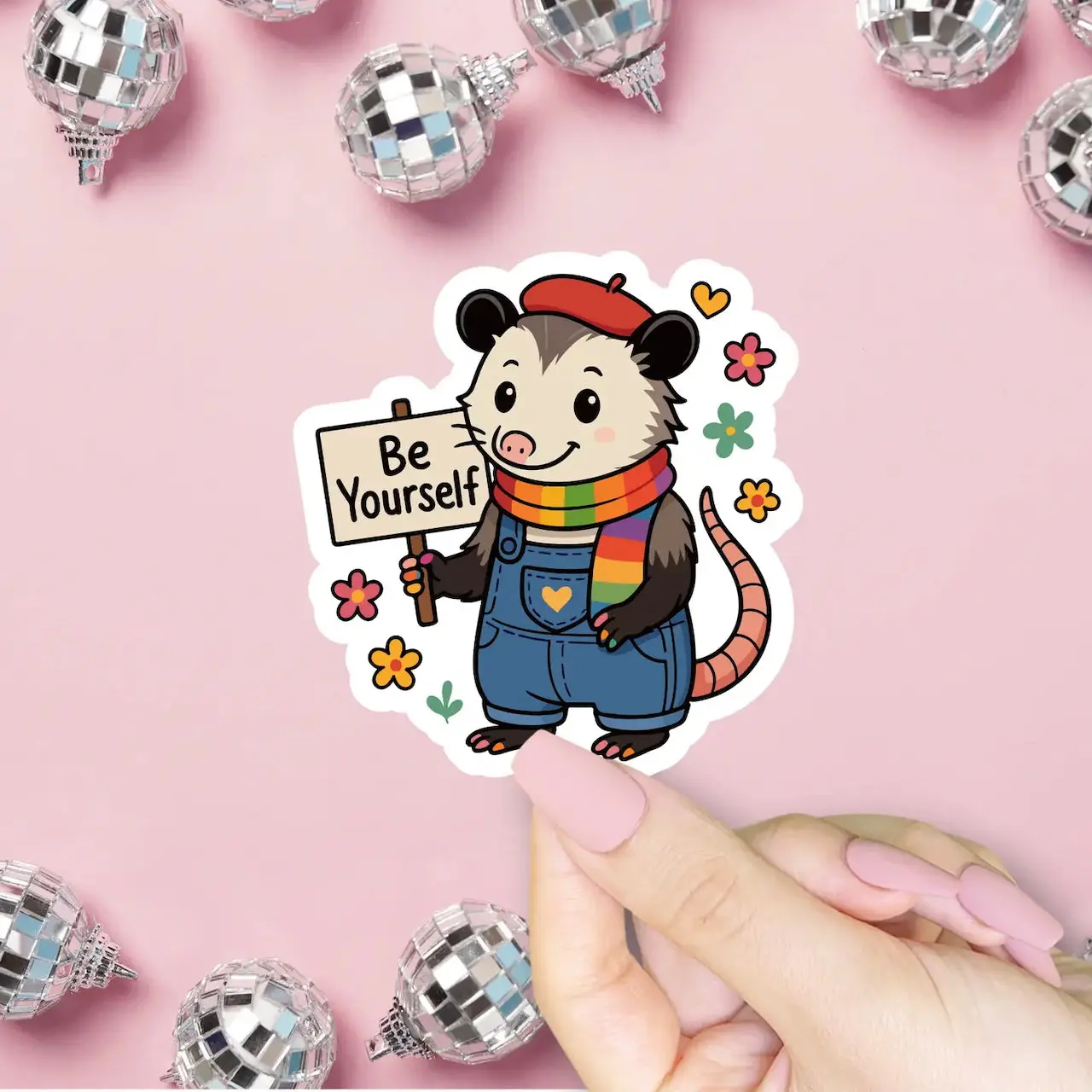 Be Yourself Possum Sticker