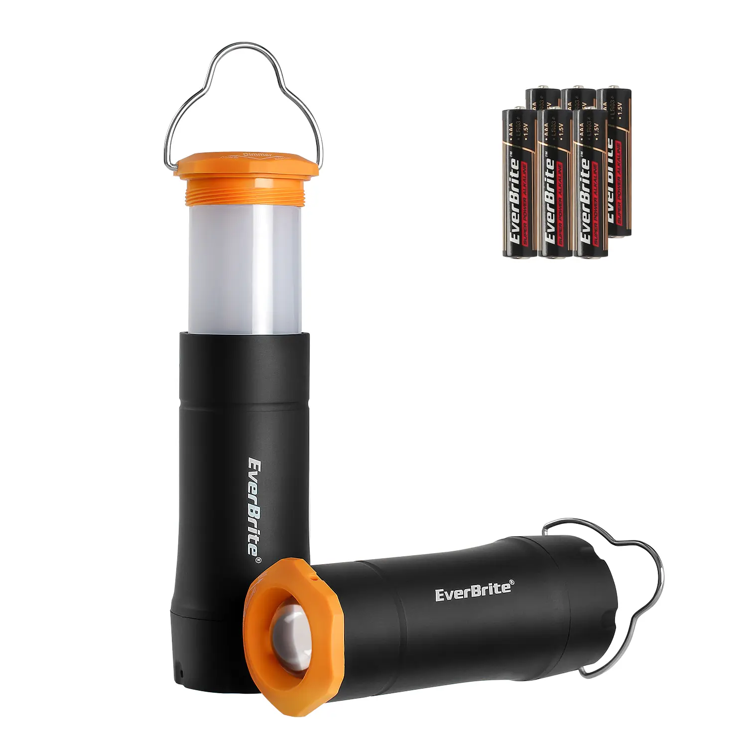 #fathersdaygift EverBrite 2-in-1 Mini Lanterns and Flashlights with 3 Modes, 2 Pack Portable Outdoor LED Zoomable Torches, Camping Essentials for Hurricane, Hiking, Night Walking, Emergency, Christmas Gift