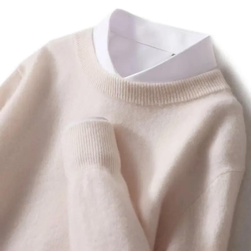 beige【round neck】