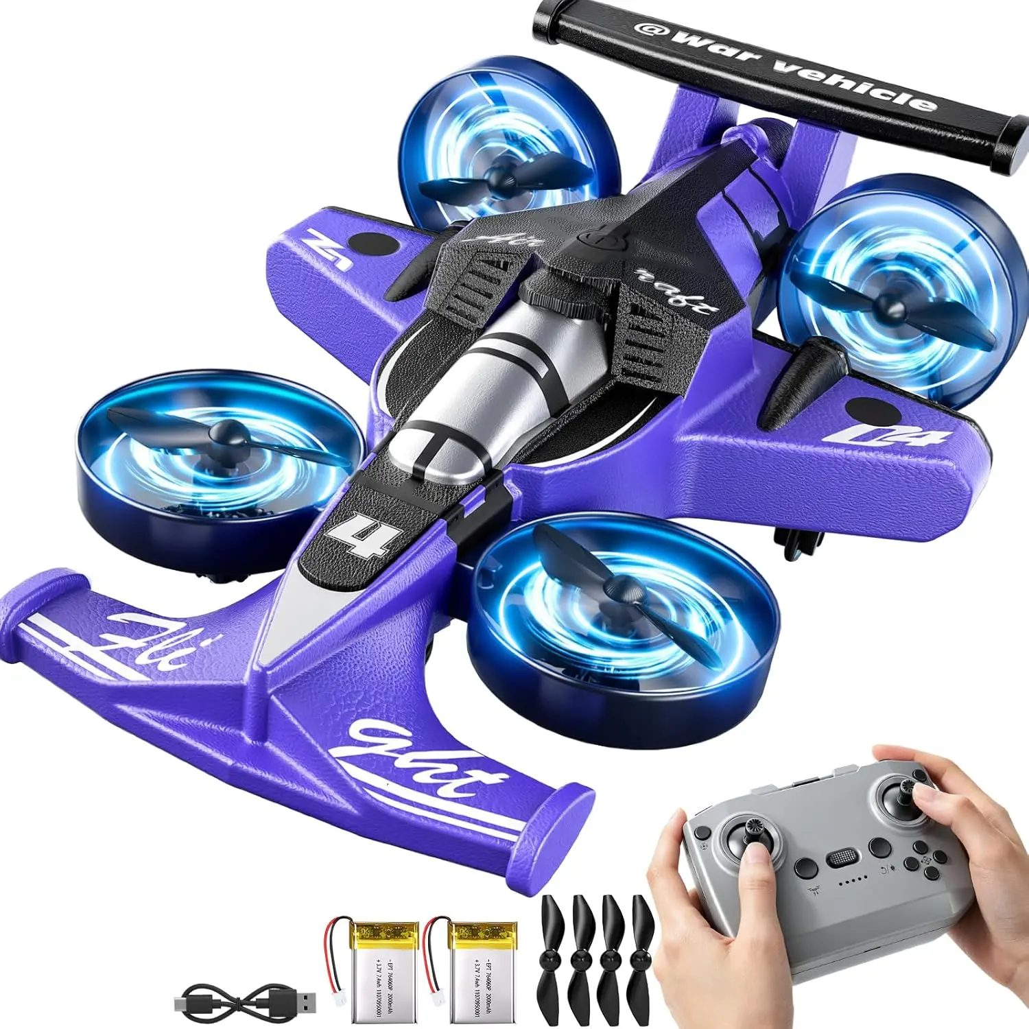 Unisex Small Remote Control Foam Airplane Toy - Rechargeable Batteries, 15 Min Runtime, 1 Hour Charge Time, Dual Mode Railcar Race & Tricks, Indoor/Outdoor Use, Birthday Gift for 8-12 Year Olds