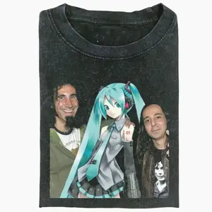 MIKU & SOAD T-SHIRT, Funny Hatsune Miku Meme Tee, Kawaii Party Aesthetic Graphic Tee, Otaku Fan Gift, Comfort Colors
