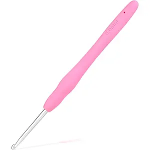 3 mm Crochet Hook, Ergonomic Handle for Arthritic Hands, Extra Long Knitting Needles for Beginners and Crocheting Yarn