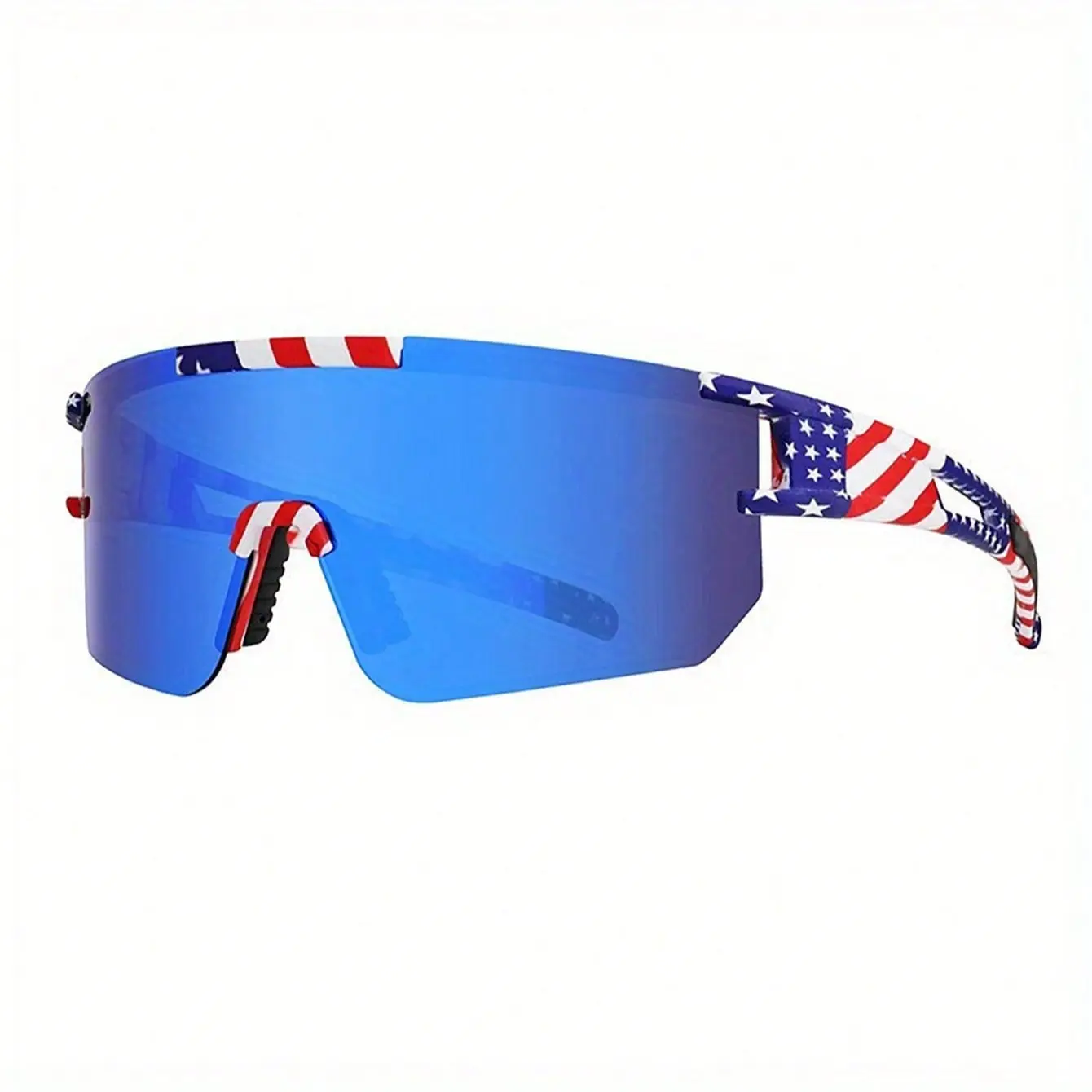 Patriotic American Flag Lightweight Sports Sunglasses, Sporty Sunglasses, Ideal for Summer Adventures, Beach Days and 4th of July Parties, Eyewear