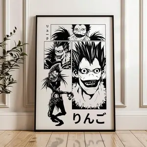 Ryuk Death Note Poster, Death Note Wall Art, Death Note Anime Poster