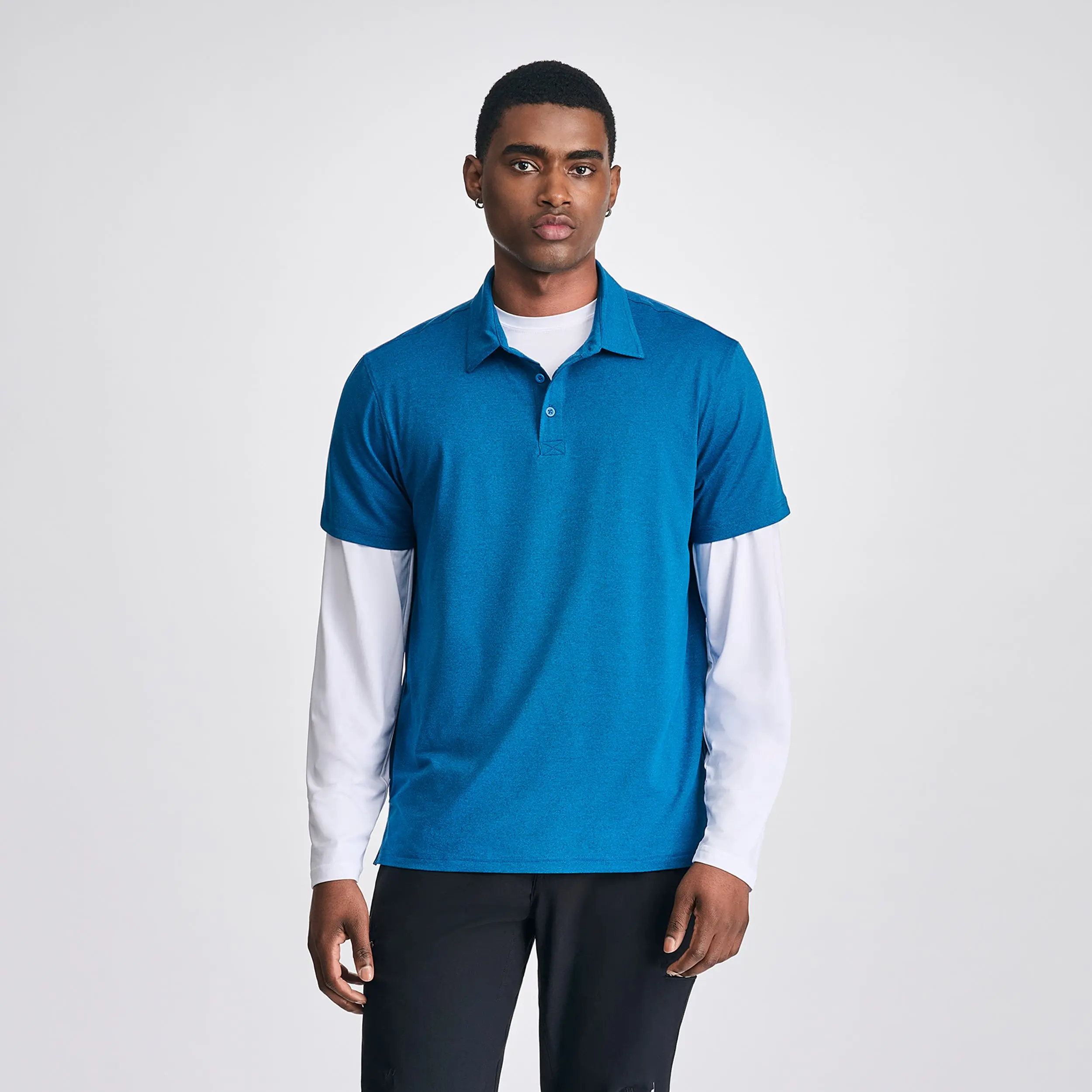 Eddie Bauer Men’s Mountain Trek 2.0 Polo Two-Way Stretch Moisture-Wicking Odor Control Soft Feel Outdoor Work