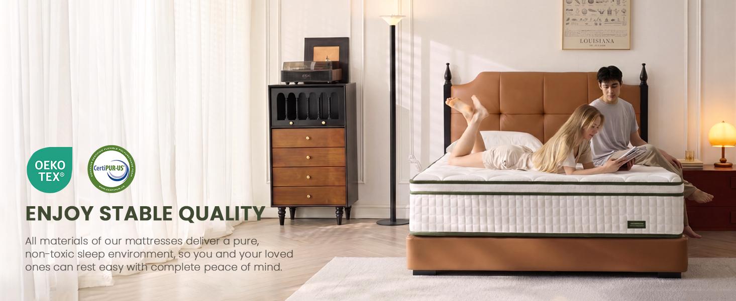 Bezzze Queen Hybrid Mattress in a Box 12 Inch Memory Foam & Pocket Spring Mattress for Pressure Relief & Motion Isolation, Individual Pocket Coils for Back & Lumbar Support, Soft Comfort Bed Mattress