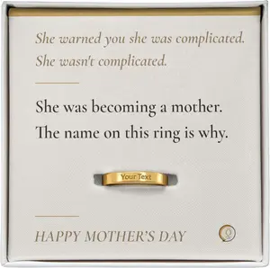 First Mothers Day Gift for New Mom Personalized Engraved Ring Gift from Husband Custom Name Ring New Mom Jewelry Mothers Day Gifts for Wife