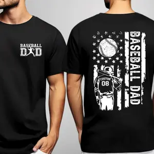 Custom Baseball Dad TShirt – Personalized Grandpa, Father'S Day Gift, Baseball Player