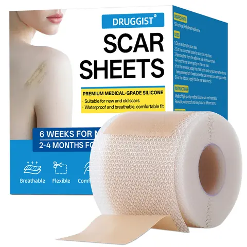Hydrocolloid Scar Patches - Sports Tape for Fading Acne, Burns, Anti Stretch Marks, Improving Skin Condition